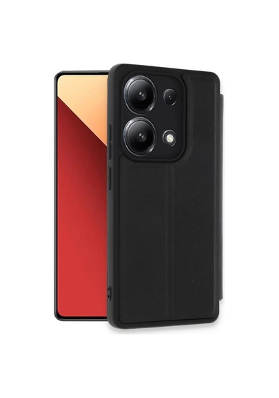Xiaomi Redmi Note 13 4g Uyumlu Kılıf Flip Cover - Siyah