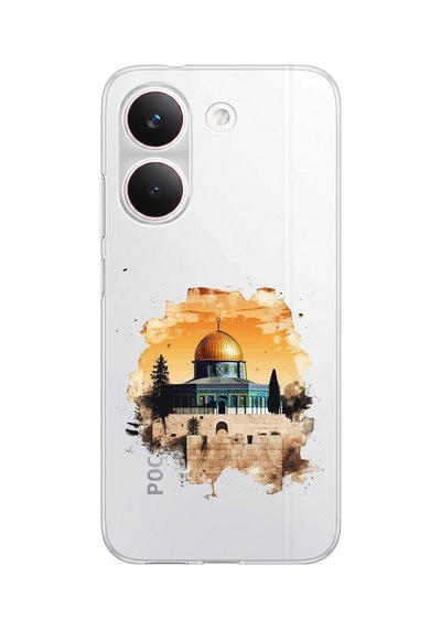 Poco X8 Pro Uyumlu Mescid-i Aksa Tasarımlı Baskılı Silikon Kılıf Renkli