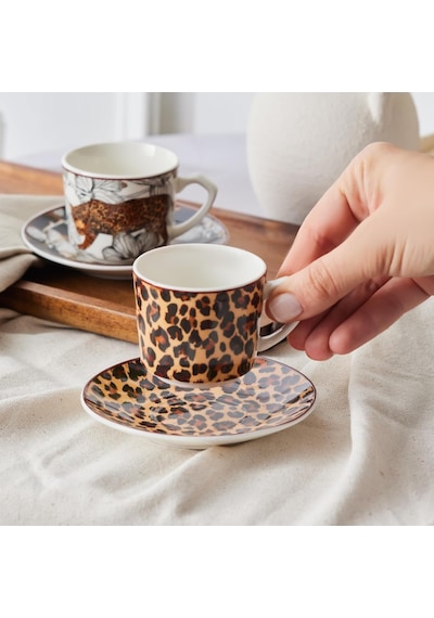 Tiger 2 Kişilik Kahve Fincan Takımı 80 Ml Çok Renkli