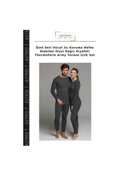 Astrid T Özel Seri Vücut Isı Koruma Nefes Alabilen Giysi Dağcı Kıyafeti Thermoform Army Termal İçlik Set Çok Renkli