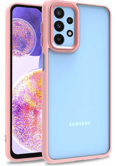 Zore Galaxy Uyumlu A23 Kılıf Flora Kapak - Rose Gold Rose Gold