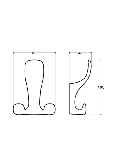 System 2010 Portmanto Askılığı Krom 80mm As2010 0080 Cr Çok Renkli
