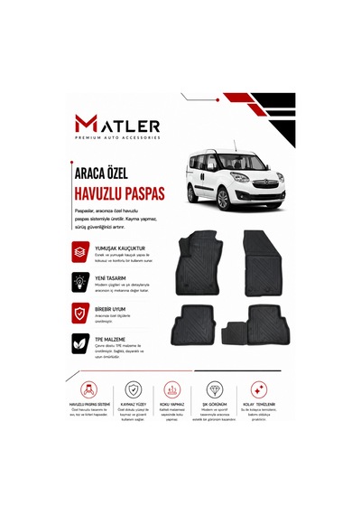 Opel Combo 2011 Model 4d Ekstra Havuzlu Paspas