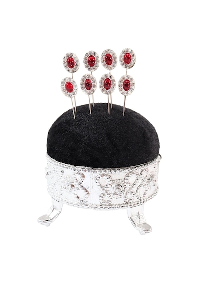 Numetal 8 Li Bordo Yakut Taşlı Eşarp İğnesi. Şal İğnesi. Türban İğnesi. Başörtü İğnesi. Eşarp Ve Şal İğnesi. Gümüş
