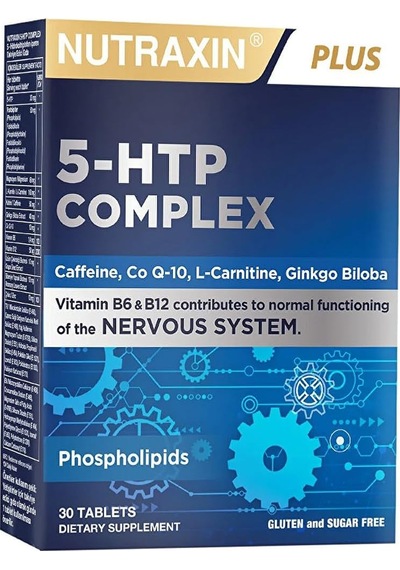 Nutraxin 5-htp Complex 30 Tablet L-karnitin, Ginkgo Biloba, Coq-10, Vitamin B6 B12, Çinko Ve Bitkisel Ekstreli Destek Takviyesi Sku: Smg8690010388704