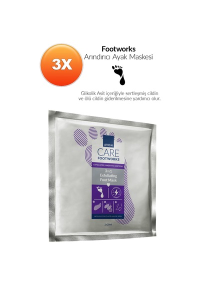 Footworks Arındırıcı Ayak Maskesi Üçlü Paket