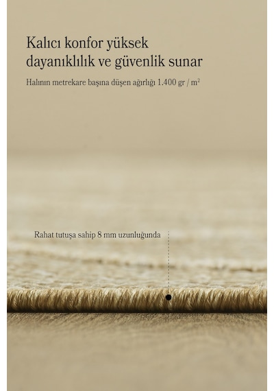 Modern İskandinav Halı Kolay Temizlenebilir Bej Halı Salon Halısı Dış Mekan Halısı Mutfak Halısı