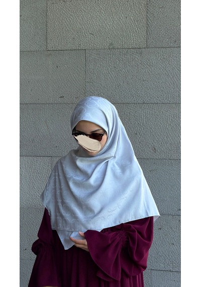 Qalortex Scarf Premium Jakarlı Mira B.boy Eşarp -buz