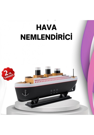 Titanik Gemi Tasarımlı Aroma Difüzörü 7 Renk Led Işıklı Ultra Sessiz Oda Nemlendirici