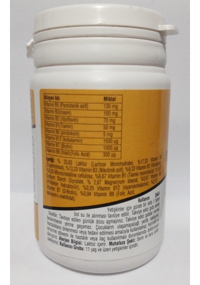 Ersağ B Vitamin Kompleksi Gıda Takviyesi. B 12 Vitamini