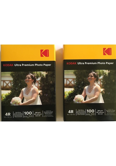 Kodak 260 Gram 10X15Cm Parlak 2'li Paket 200 Adet Fotoğraf Kağıdı