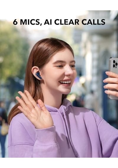 Soundcore By , P40i Kablosuz Kulaklık, Ortam Gürültüsüne Uyumlu Anc, Güçlü Bas, 60 Saat Çalma Süresi, 2'si 1 Arada Kılıf Ve Telefon Standı, Ipx5, Kablosuz Şarj, Bluetooth 5.3, Lacivert