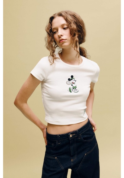 Defacto Baskılı Beyaz Kadın T-shirt G9575ax/wt32
