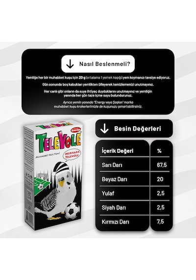 Televole Muhabbet Kuşu Yemi/bjk 300 G - 6 Adet