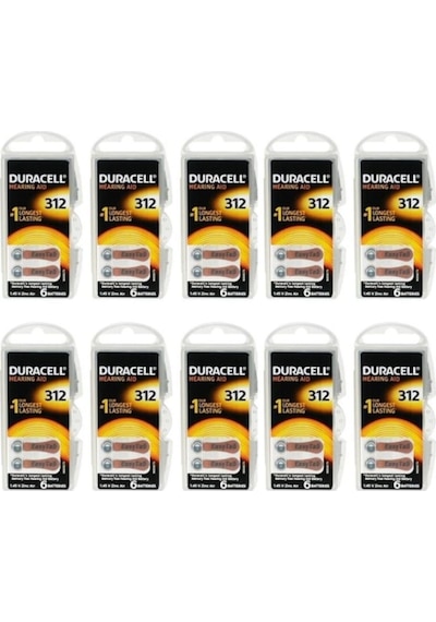 Duracell 312 Numara 10 Paket Kulaklık İşitme Cihazı Pili