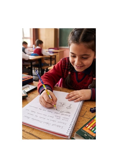 Dinazor Kurşun Kalem 8 Adet Faber Castell Yuvarlak Gövdeli Siyah Kurşun Kalem Yumuşak Yazım Kolay Tutuş Kaliteli Çok Renkli