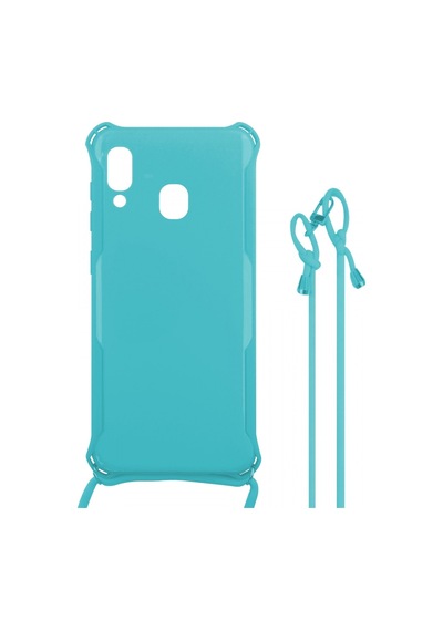 Nettech Samsung Galaxy A30 Uyumlu İpli Nano Arka Koruma Kılıf - Pembe Pembe