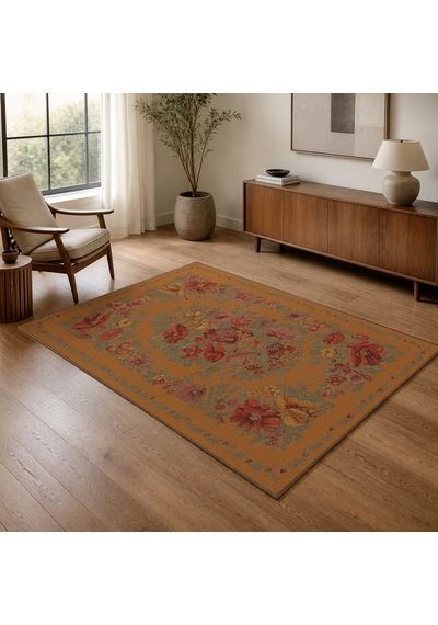 Kartela Halı Karabağ Halı Jüt Taban Dokuma Halı Bakır - 180 X 270 Cm