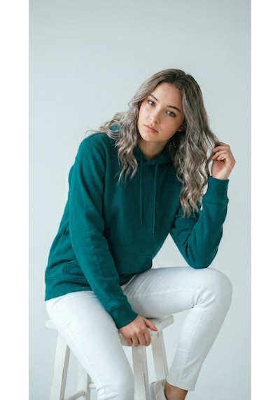 Hoxie Unisex Rahat Kesim Pamuklu Yumuşak Dokulu İçi Polarlı Basic Desenli Kapüşonlu Sweatshirt Petrol Yeşili Hoxie Unisex Rahat Kesim Pamuklu Yumuşak Dokulu İçi Polarlı Basic Desenli Kapüşonlu Sweatshirt Petrol Yeşili