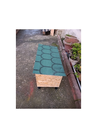 Kedi Evi Kedi Yuvası Özel Üretim Sokak Kedileri İçin 90x40x40 Cm 3 Bölmeli Şilte Çatılı Yalıtımlı