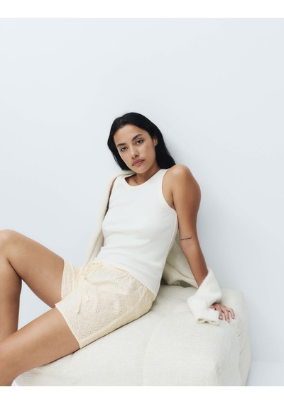 Marks & Spencer Saf Pamuklu Pijama Altı T37003485s Sarı