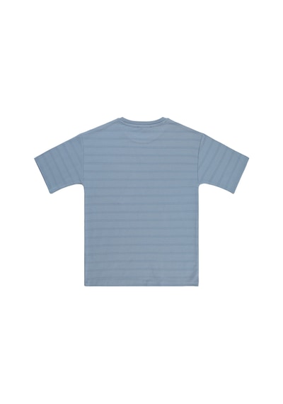 Civil Boys Basic Önü Cepli 10-13 Yaş Tişört - Mavi Açık İndigo