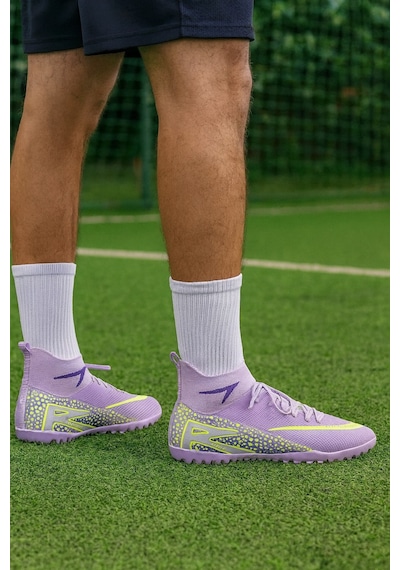 Çoraplı Superfly Halı Saha Futbol Ayakkabısı Lila