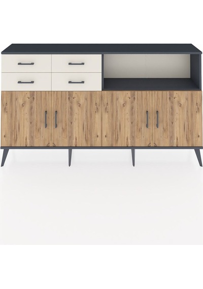 Arges Konsol 4 Raflı 4 Çekmeceli 4 Kapaklı 176x30x99 Antrasit-çam/aytaşı Atlas Çam/aytası - Antrasıt Arges Konsol 4 Raflı 4 Çekmeceli 4 Kapaklı 176x30x99 Antrasit-çam/aytaşı Atlas Çam/aytası - Antrasıt