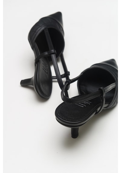 Luvishoes Poınt Siyah Kadın Topuklu Ayakkabı Siyah