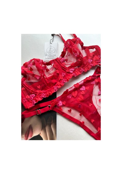 Enchante Lingerie Paris Kırmızı Iç Çamaşır Takımı - Kırmızı Kalpli, Transparan Sütyen Ve Ipli Tanga Kırmızı - 615681908 Kırmızı Enchante Lingerie Paris Kırmızı Iç Çamaşır Takımı - Kırmızı Kalpli, Transparan Sütyen Ve Ipli Tanga Kırmızı - 615681908 Kırmızı