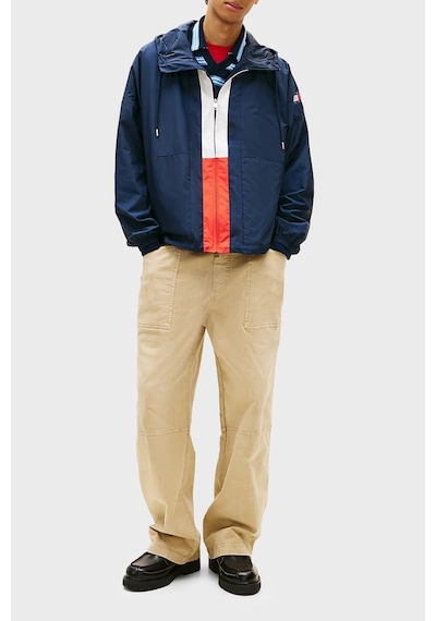 Tommy Jeans Oversize Fit Logolu Kapüşon Yaka Mont Erkek Mont Dm0dm22736 C1g Lacivert