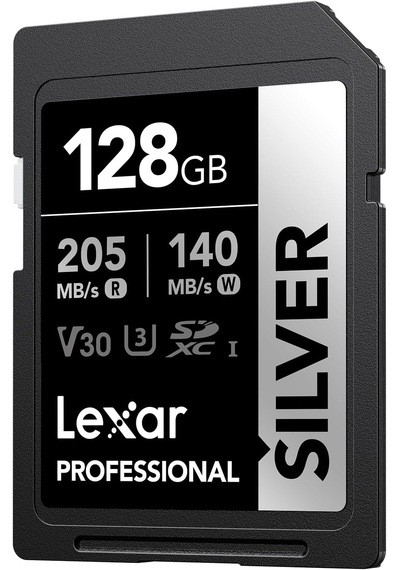 Lexar Silver 128 Gb U3 V30 4k Sd Hafıza Kartı 205 Mb/s