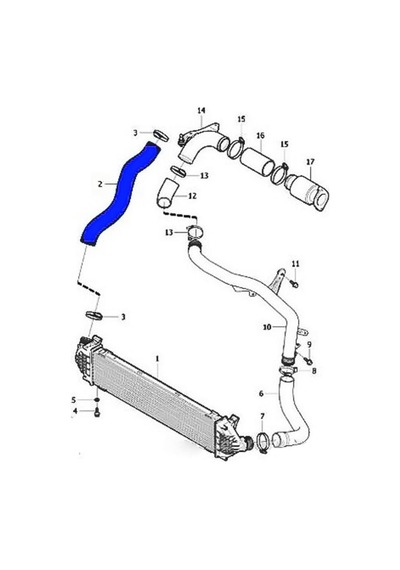 Intercooler Turbo Hortumu Volvo V40 D2 1.6 Diesel 2012-2021 Oe :31293717 siyah