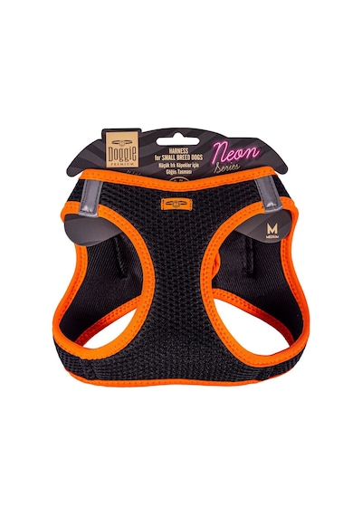 Doggie Havalı Dokuma Neon Serisi Küçük Irk Göğüs Tasması Turuncu M-38-44Cm Turuncu