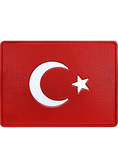 Türk Bayrağı Space Torpido Üstü Kaydırmaz Ped Telefon Tutucu