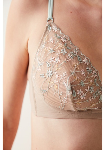 Glam Broderie Sütyen Latte