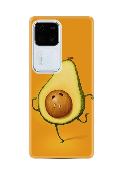 Vivo V30 Kılıf Desenli Silikon Platinium Series Dance Avokado 1878