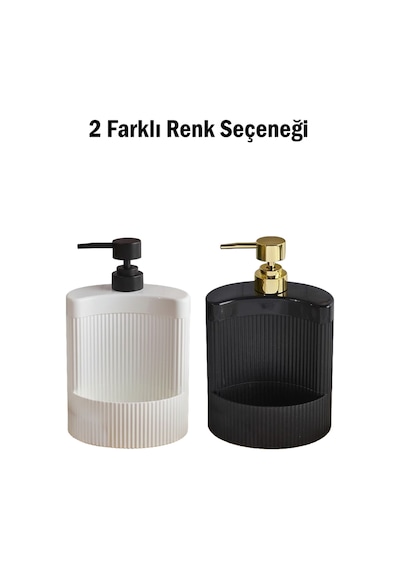 Oval Sıvı Sabunluk Sünger Hazneli Basmalı Mutfak Banyo Organizer Şık Tasarım Diğer