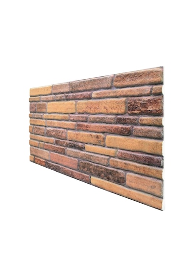 5 Adet X Kesme Taş Desenli 3D Strafor Köpük Duvar Kaplama Paneli (446785899)