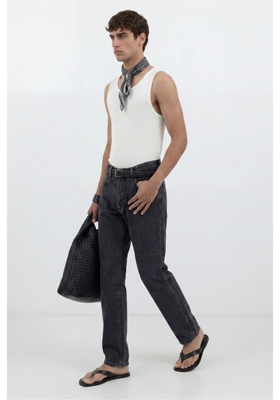 Antioch Tapered Fit Erkek Jean Antrasit