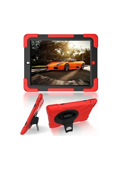 Apple iPad Uyumlu, 2/ipad 3/ipad 4/shockproof 3 Katmanlı Standlı Zırh Kılıf- 5775