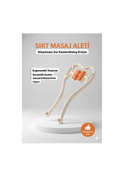 Sırt Masaj Aleti Ulaşılması Zor Noktalar İçin Ergonomik Manuel Masaj Aparatı Model 322323223232323 Çok Renkli