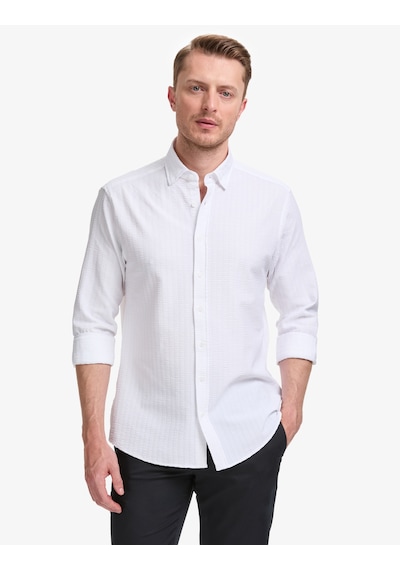 Pierre Cardin Erkek Beyaz Gömlek Desenli 50320859-vr013