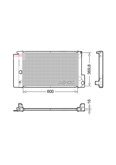 Denso Radyatör Auris-avensis-corolla-verso Mekanik Al/pl/brz 600x378x16 Denso Drm50126 164000d400-164000d410-1640022160