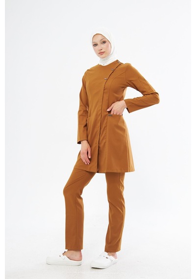 Elegance Santana Kadın Tesettür Takım - Camel Kahverengi