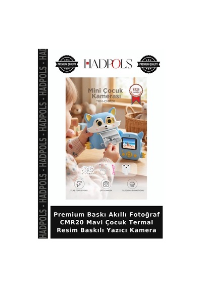 Premium Baskı Akıllı Fotoğraf Cmr20 Mavi Çocuk Termal Resim Baskılı Yazıcı Kamera