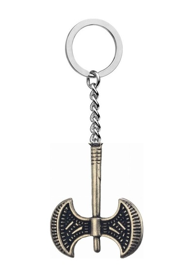 Herşey Nota Savaşçı Viking Balta Eskitme Metal Anahtarlık