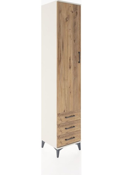 Hyperion Dolap 5 Raflı 3 Çekmeceli Tek Kapaklı 44x44x221 Aytaşı-çam Aytası