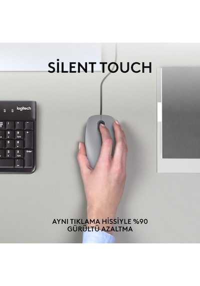 Logitech M110 Sessiz Tam Boyutlu Kablolu Optik Mouse