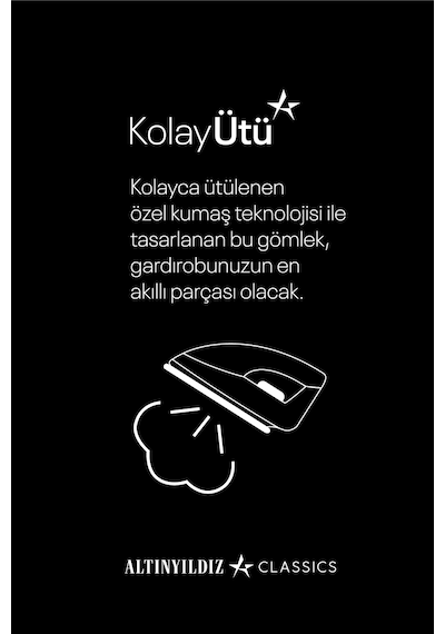 AC&Co / Altınyıldız Classics Ütülemesi Kolay Slim Fit Dar Kesim Klasik Yaka Pamuklu Erkek Gömlek Beyaz